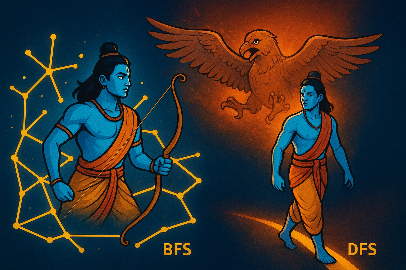 Lord Rama and BFS, DFS analogy